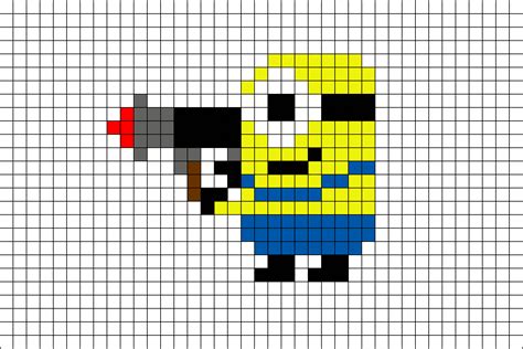 Minion Rocket Pixel Art Brik