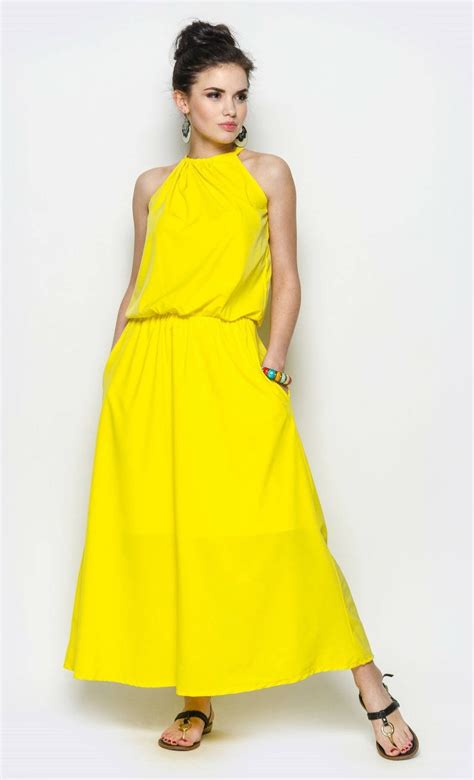 Yellow Maxi Dress Long Dress Elegant Dress Summer Dresses For Etsy