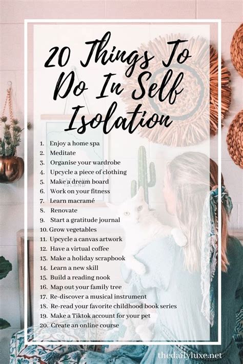 20 things to do in self isolation artofit