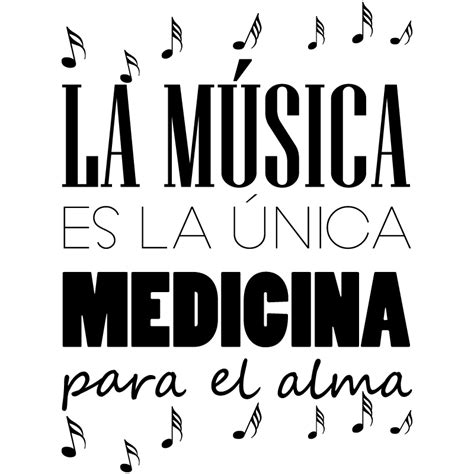 Vinilo Decorativo Frase Música Medicina Frases Musicales Frases