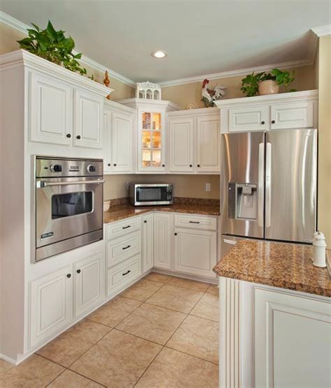 Our Top 5 Antique White Cabinet And Countertop Pairings Beige Kitchen