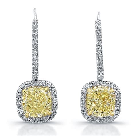 Yellow Jewery Fancy Yellow Diamond Earrings — Revere Jewels Yellow Diamond Earring Diamond
