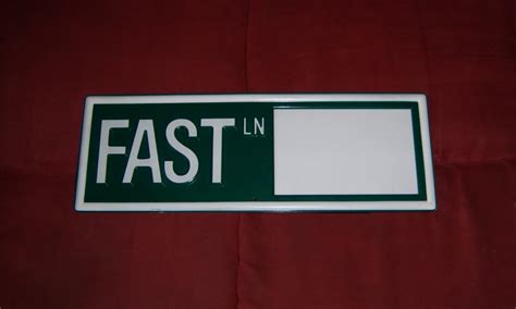 Street Sign Picture Frame Fast Lane Ln Stamped By Assemblages