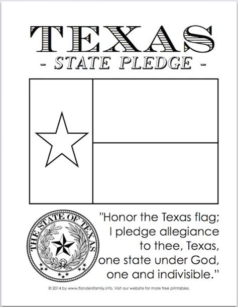 It was originally composed by colonel george balch in 1887. Texas Flag Pledge Printable | Texas Pledge of Allegiance ...