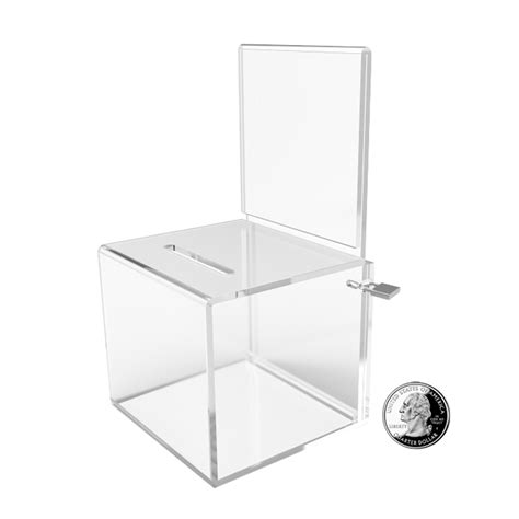 All Clear Acrylic Donation Box Fund Raising Box Charity Box Collection