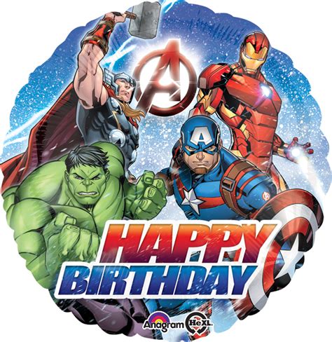 Happy birthday superherohappy birthday banner printablefree printable banneravengers birthdayhappy birthday. 18" Avengers Happy Birthday Balloon | Bargain Balloons ...