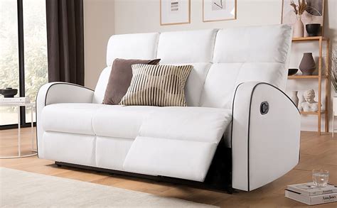 Ashby White Leather 3 Seater Recliner Sofa Furniture And Choice