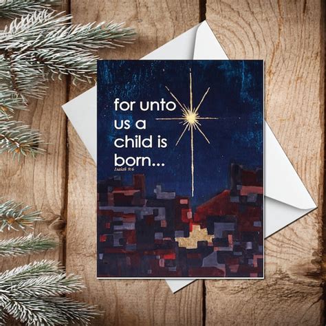 religious christmas card greeting card mid century modern etsy