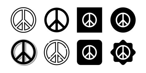 Set Of Peace Icon Peace Icon Sign Peace Symbols Peace Logo Vector