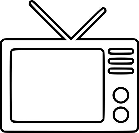 Isolated black retro tv icons set on white background. Television Svg Png Icon Free Download (#494989 ...