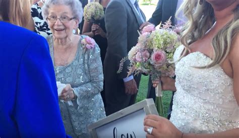 92 year old flower girl steals the show at granddaughter s wedding