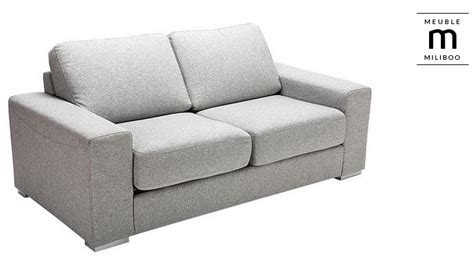 Achetez en ligne votre canapé à prix e.leclerc pour un salon cosy : Canapé convertible design HAMILTON gris - Soldes Canapé ...