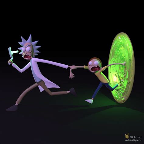 3d Printable Model Rick And Morty Sculpture Cgtrader