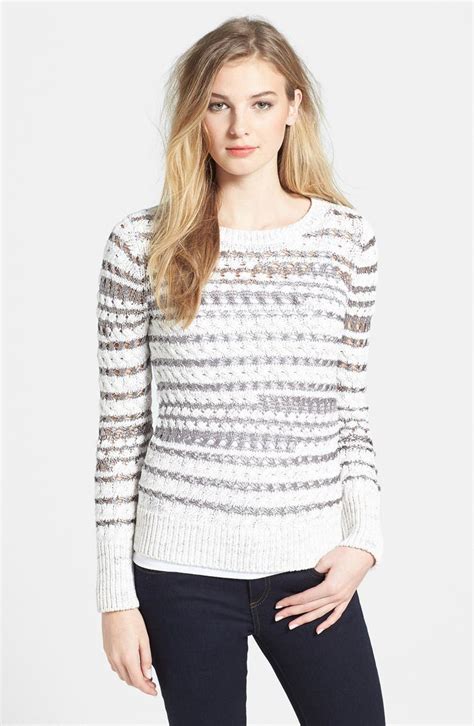 caslon® open stitch stripe sweater nordstrom