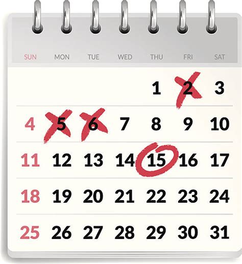 Calendar Date Circled Illustrations Royalty Free Vector Graphics