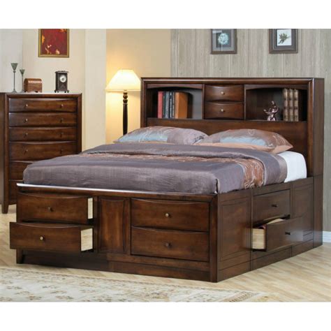 Still others have a platform that lifts up to reveal storage beneath the mattress. Hillary and Scottsdale Contemporary Queen Bookcase Bed ...