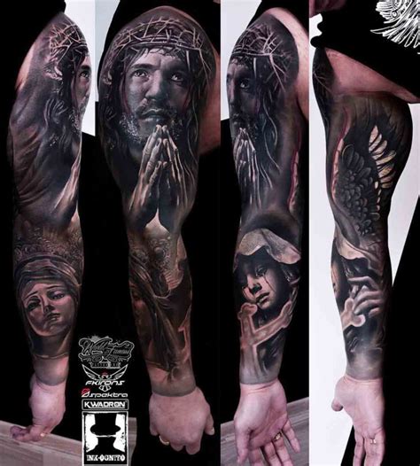 Jesus Sleeve Tattoo Best Tattoo Ideas Gallery