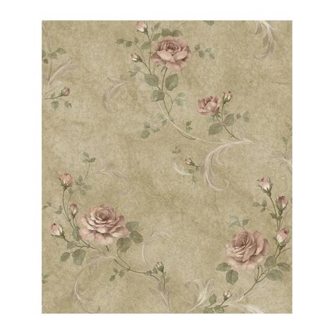 The Wallpaper Company 8 In X 10 In Brown And Blue Scroll Wallpaper