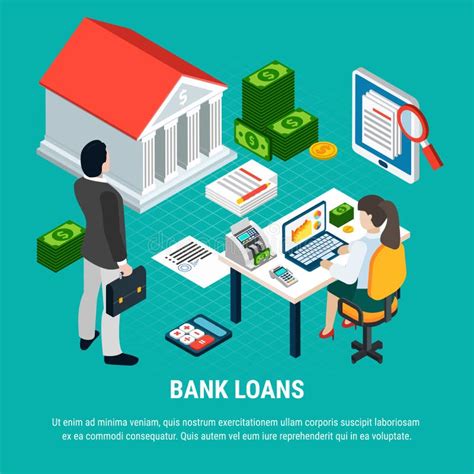 Taking On Loan Concept Stock Vector Illustration Of Bank 126211384
