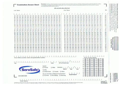Take the program online or in a classroom. ServSafe® Exam Answer Sheet, Single - Savvy Food Safety, Inc.