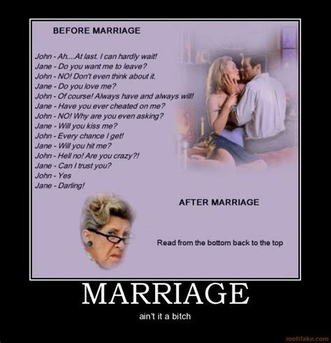 Demotivational Posters Marriage 9 Marriage Humor Marriage Jokes