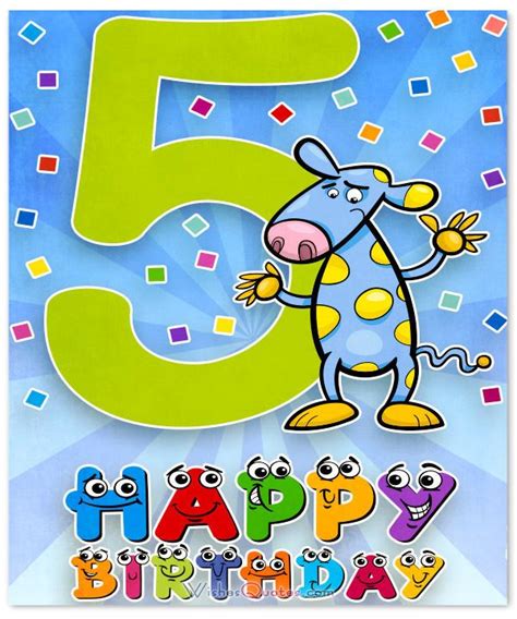 Happy 5th Birthday Wishes For 5 Year Old Boy Or Girl Birthday Wishes