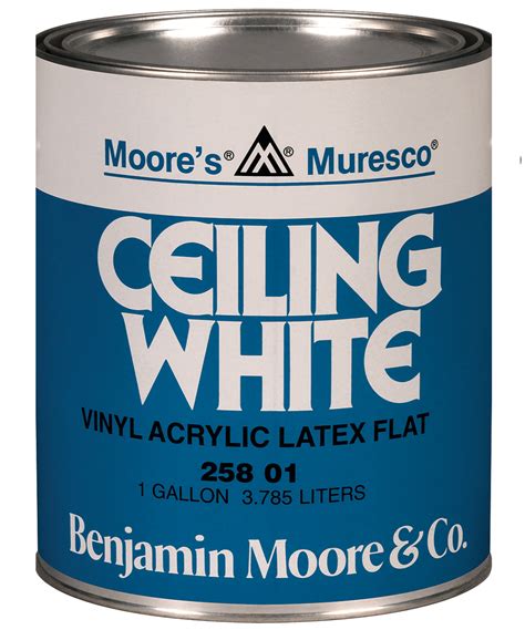 Benjamin Moore Muresco Ceiling White Flat Paint Rm White Gallon