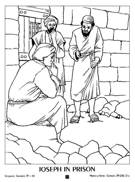 Download Joseph In Prison Coloring Pages by Melissa | Sunday school ...