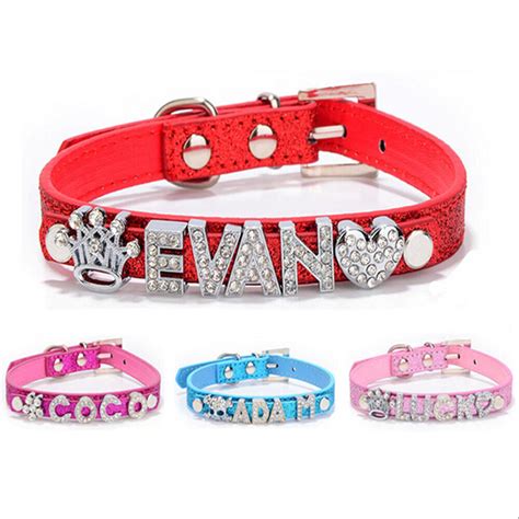Bling Personalized Dog Collar With Rhinestone Buckle Diy