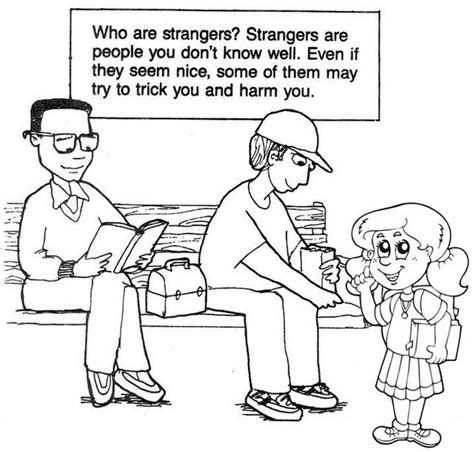 Dont Talk To Strangers Coloring Pages Coloring Pages