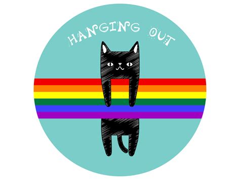 Free Cute Cat Hanging Out On A Rainbow 15117187 Png With Transparent