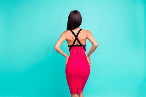 Close Up Back Rear Behind Photo Beautiful She Her Lady Not Show Face Tender Figure Forms Perfect