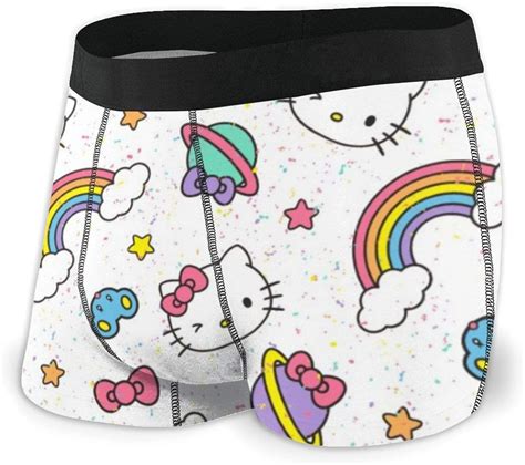 Dweo0jdwk Rainbow And Hello Kitty Uomini Cotton Slip Boxer 2 Pack