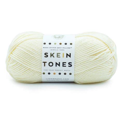 Lion Brand Ivory Skein Tones Yarn 100g Hobbycraft