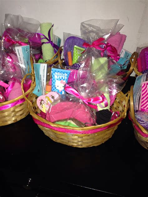 Gift ideas for less than $10!!! Spa Party gift baskets- custom made with things bought ...