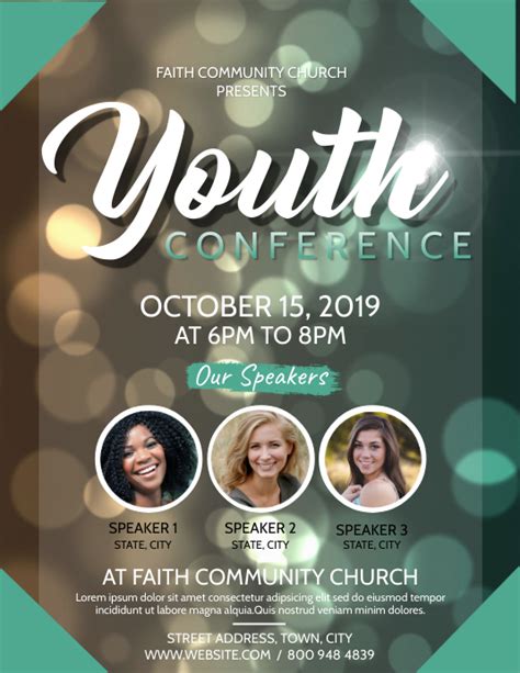 Youth Church Conference Template Postermywall