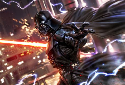 Find darth vader wallpapers hd for desktop computer. Wallpaper : fan art, digital art, Star Wars, Darth Vader ...