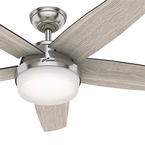 The outdoor ceiling fan with light can replace your overhead light to illuminate your outdoor space and improve the ambiance. Hunter Fan 52 inch Contemporary Brushed Nickel Indoor ...
