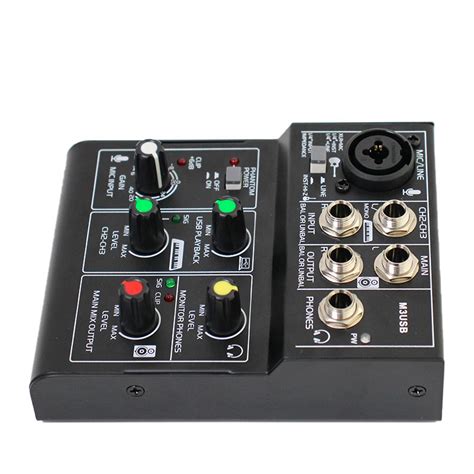 Apex 3 Channel Usb Professional Audio Mixer Interface For Recording
