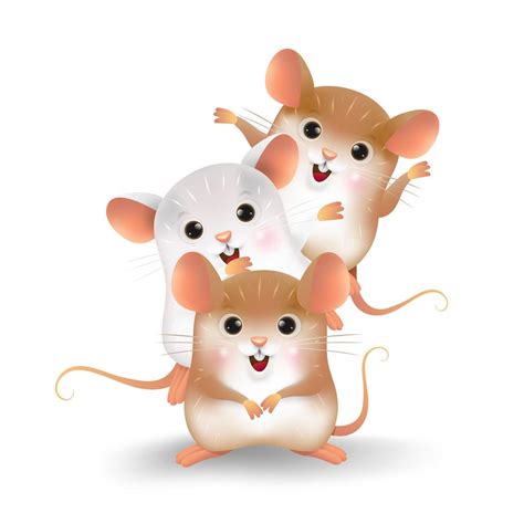 Cartoon Of The Three Little Rats Personality 669325 Vector Art At Vecteezy