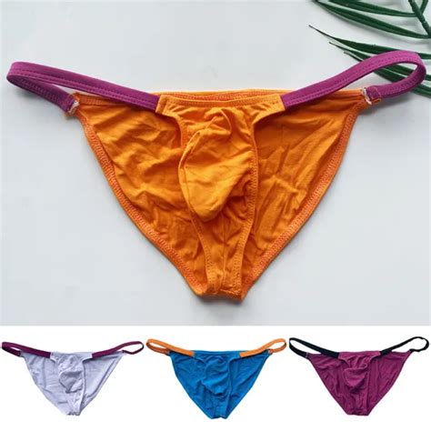 Sexy Mens Modal Low Rise Bikini Thong G String Briefs Thong Underwear