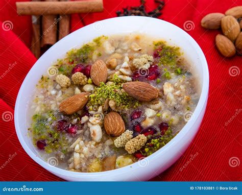 Traditional Turkish Dessert Ashura Stock Image Image Of Almond Noahs 178103881
