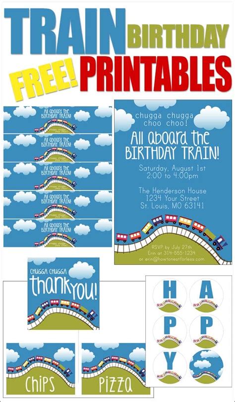 Train Birthday Printables Free
