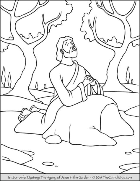 The 1st Luminous Mysteries Rosary Coloring Page Coloring Nation