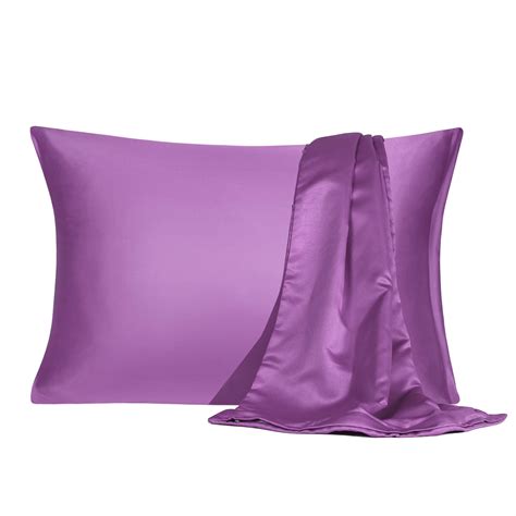 Satin Pillowcase With Zipper Travel Size Set Of 2 Silky Sateen Pillow