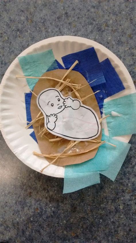 Preschool Passover Craft Baby Moses In A Basket The Children Glued
