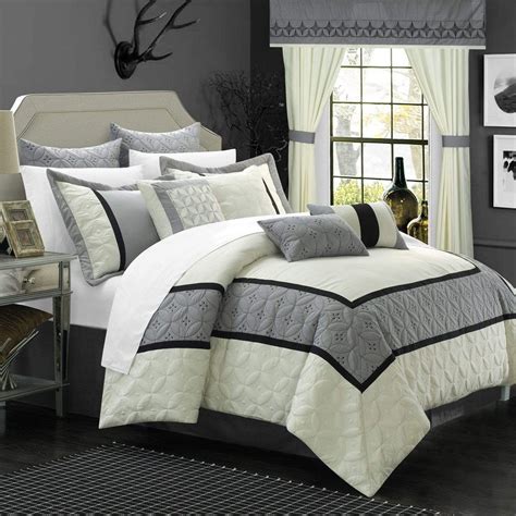 Chic Home Aida 24 Piece Hotel Embroidered Comforter Set Bedding