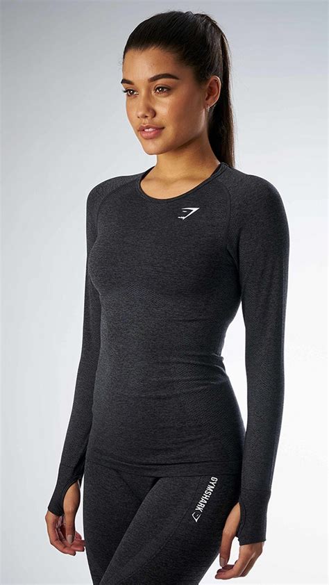 The Gymshark Seamless Long Sleeve Combines A Comfortable And Classic Seamless Knit Fitness