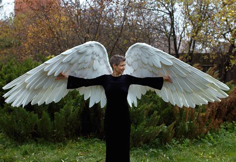 Large Wavingmovable White Heaven Angel Wings Etsy