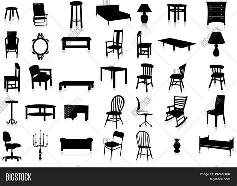 Furniture Silhouette Vector And Photo Free Trial Bigstock